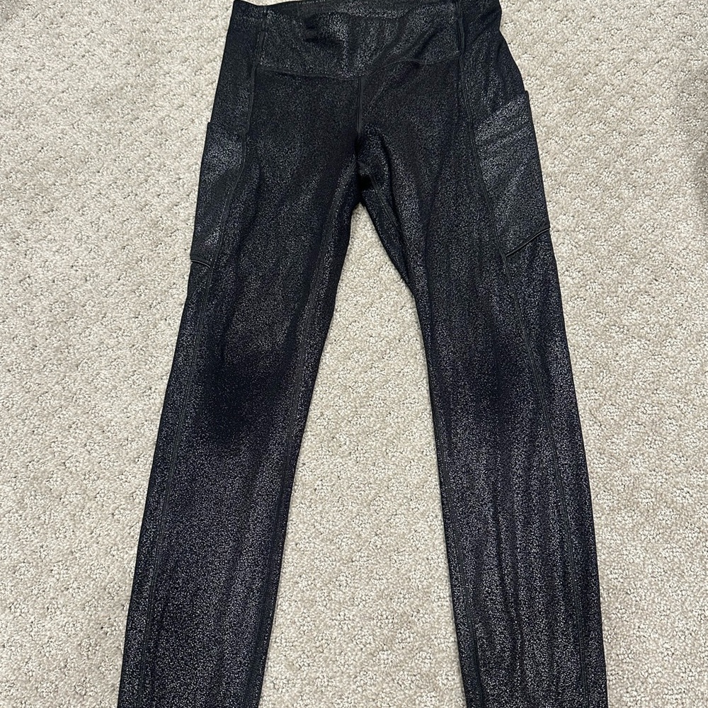 Black Shimmer Leggings